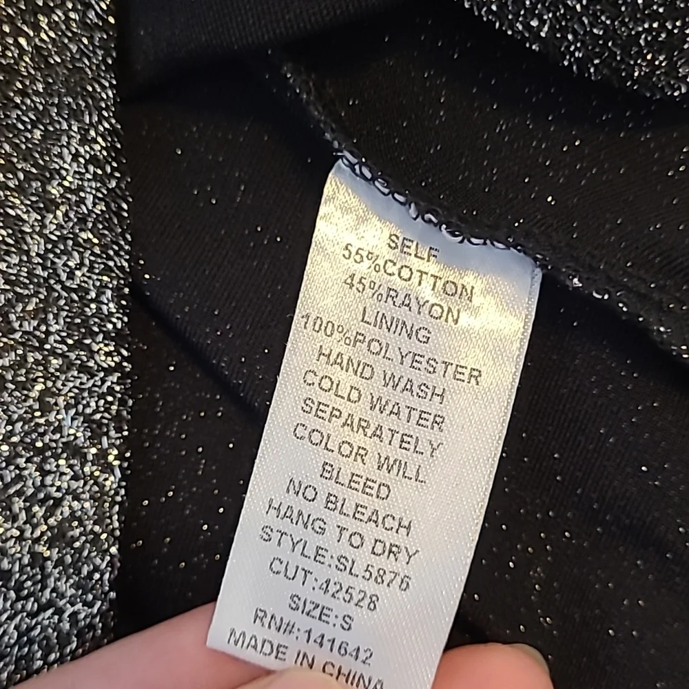 She + Sky Boutique Silver / Gray Sparkle Romper Size Small NWT - Picture 5 of 6